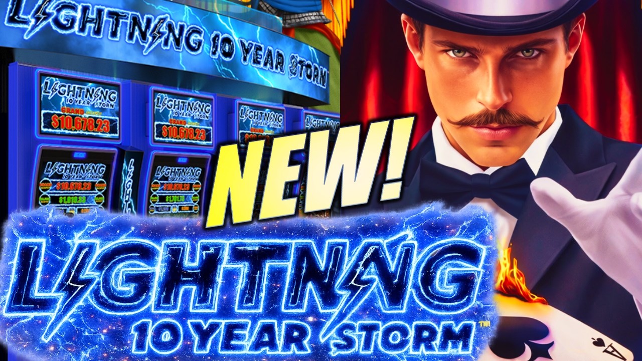 WE'VE WAITED 10 YEARS FOR THIS!? NEW!! LIGHTNING 10 YEAR STORM Slot Machine (ARISTOCRAT GAMING)