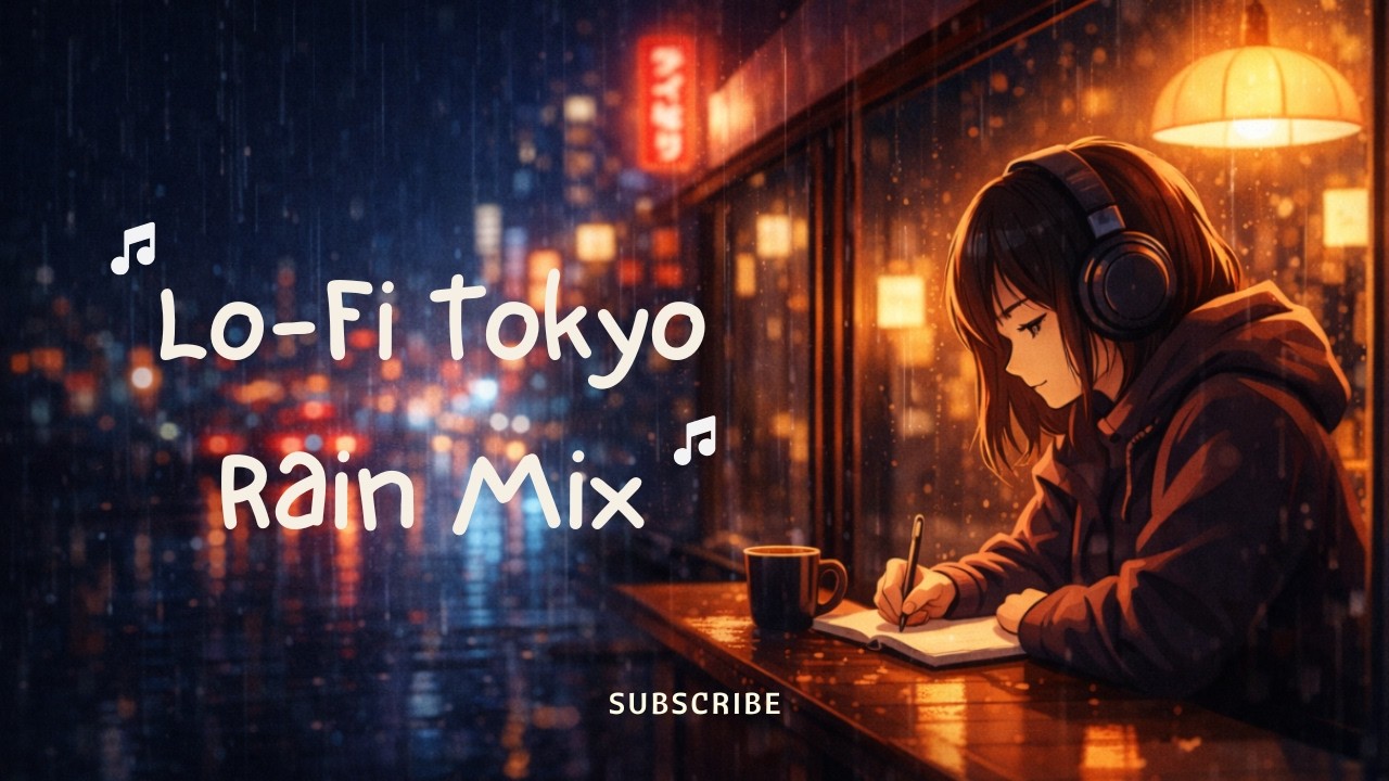 Japanese Lofi for Study & Work — Tokyo Rainy Night (1 Hour Mix)