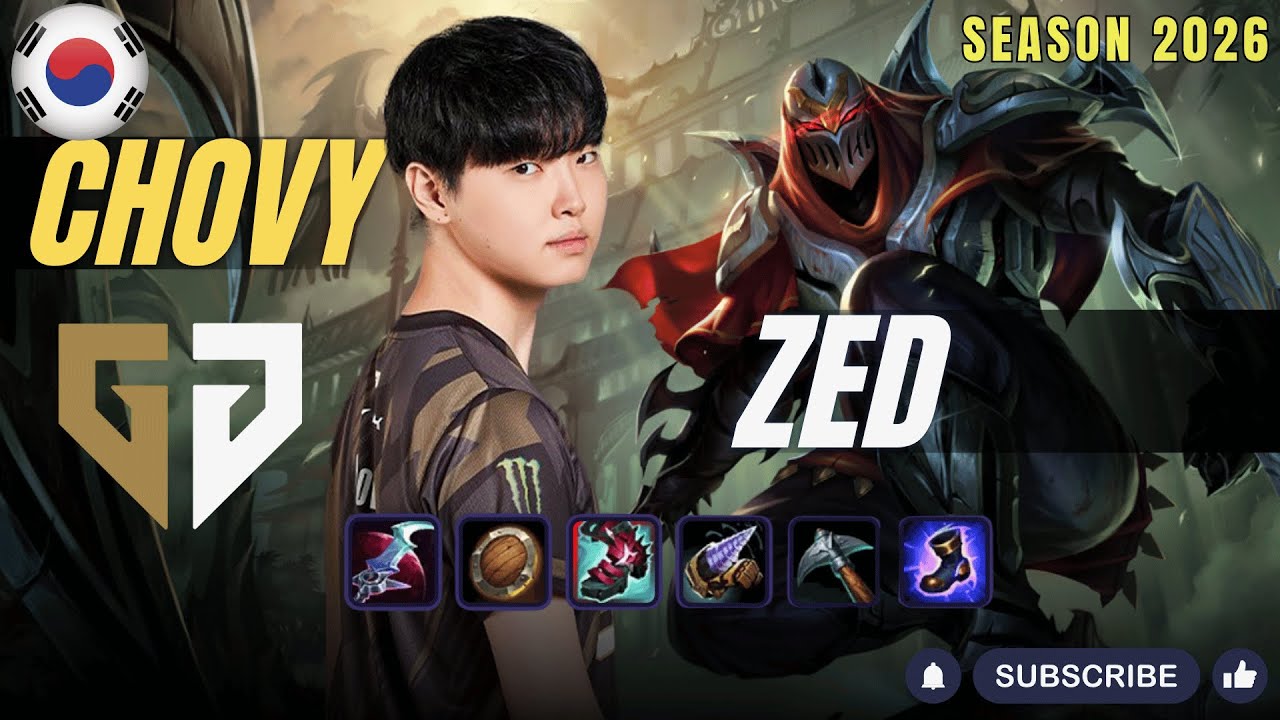 GEN Chovy ZED vs ZOE Mid - Patch 26.2 KR Ranked | lolrec