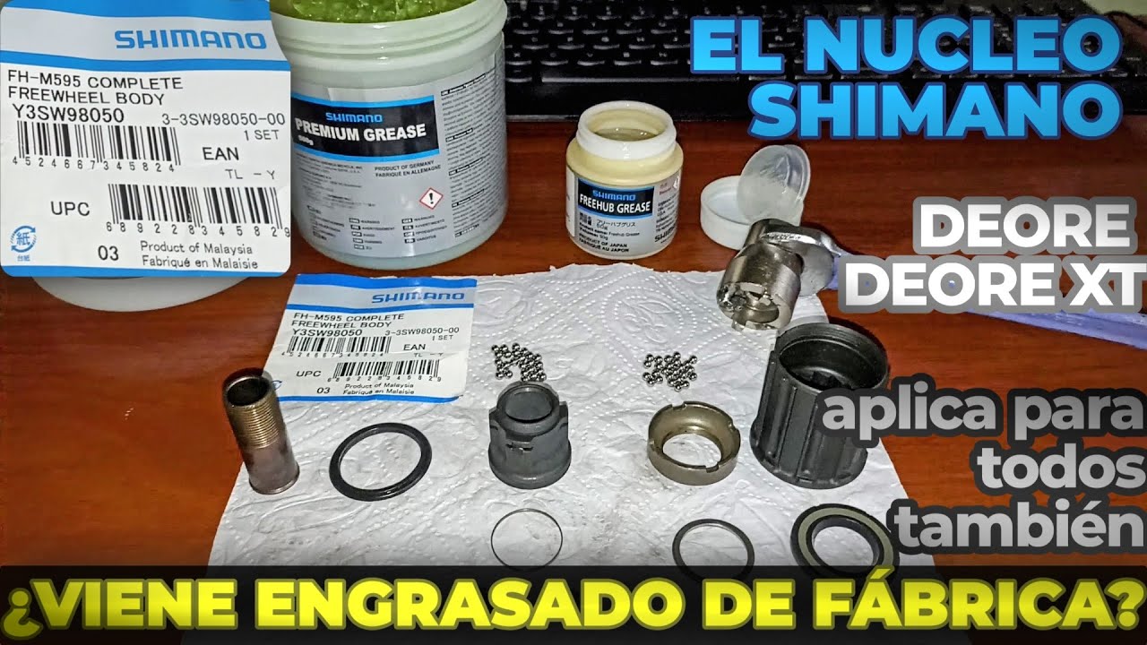 Así viene engrasado un núcleo #shimano de fábrica | Engrasando con PREMIUM grease y FREEHUB Grease