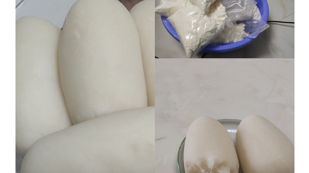 Как приготовить фуфу из ферментированной маниоки по-камерунски (фуфу на воде).