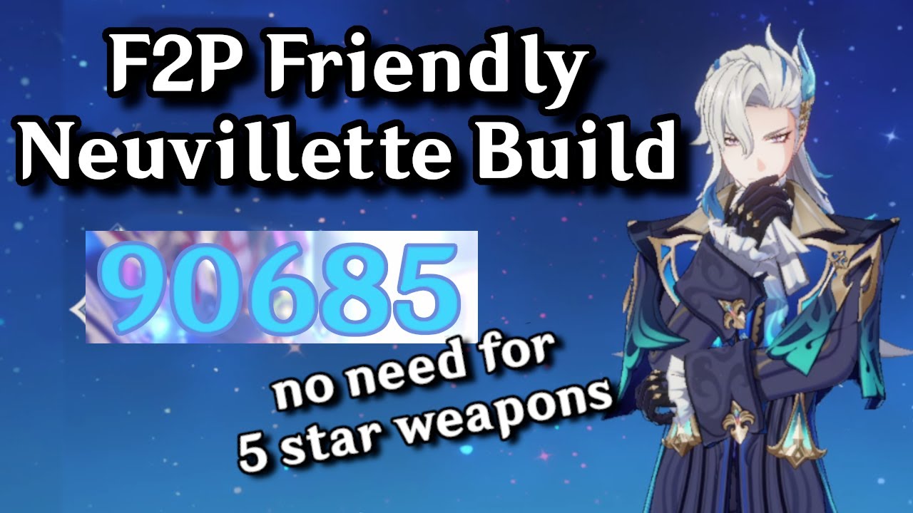 F2P Neuvillette Build! INSANE Water Beam DPS! | Genshin Impact
