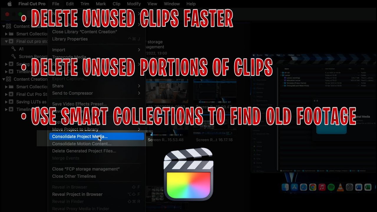 Final Cut Pro Storage Management || Delete Unused Clips Faster