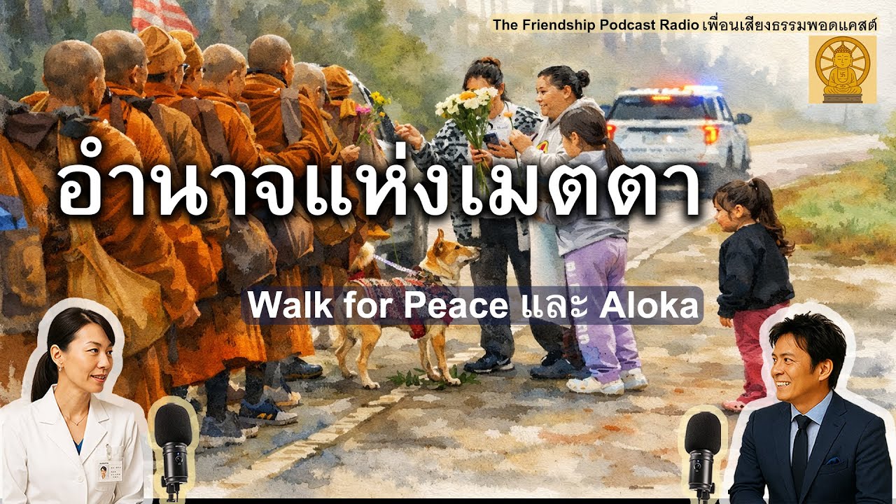 อำนาจแห่งเมตตาในชีวิตจริง | Walk for Peace พระธุดงค์และหมา Aloka 2026-02-06