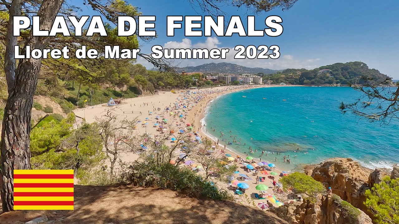 🇪🇸 Lloret de Mar Playa de Fenals Spain Summer 2023 🌞 4K Walk