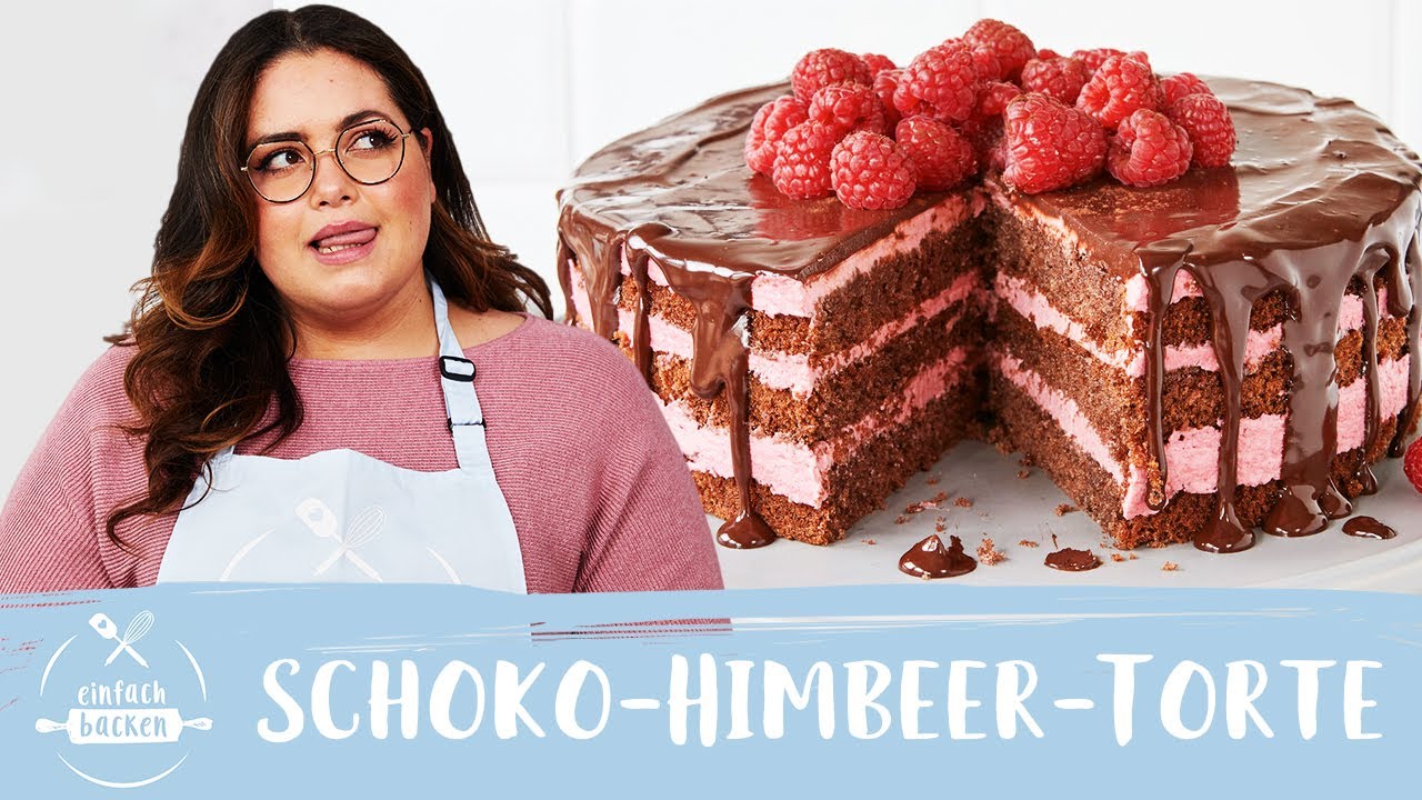 Schoko-Himbeer-Torte – Schokobombe mit Himbeerfüllung ohne Gelatine! I Einfach Backen