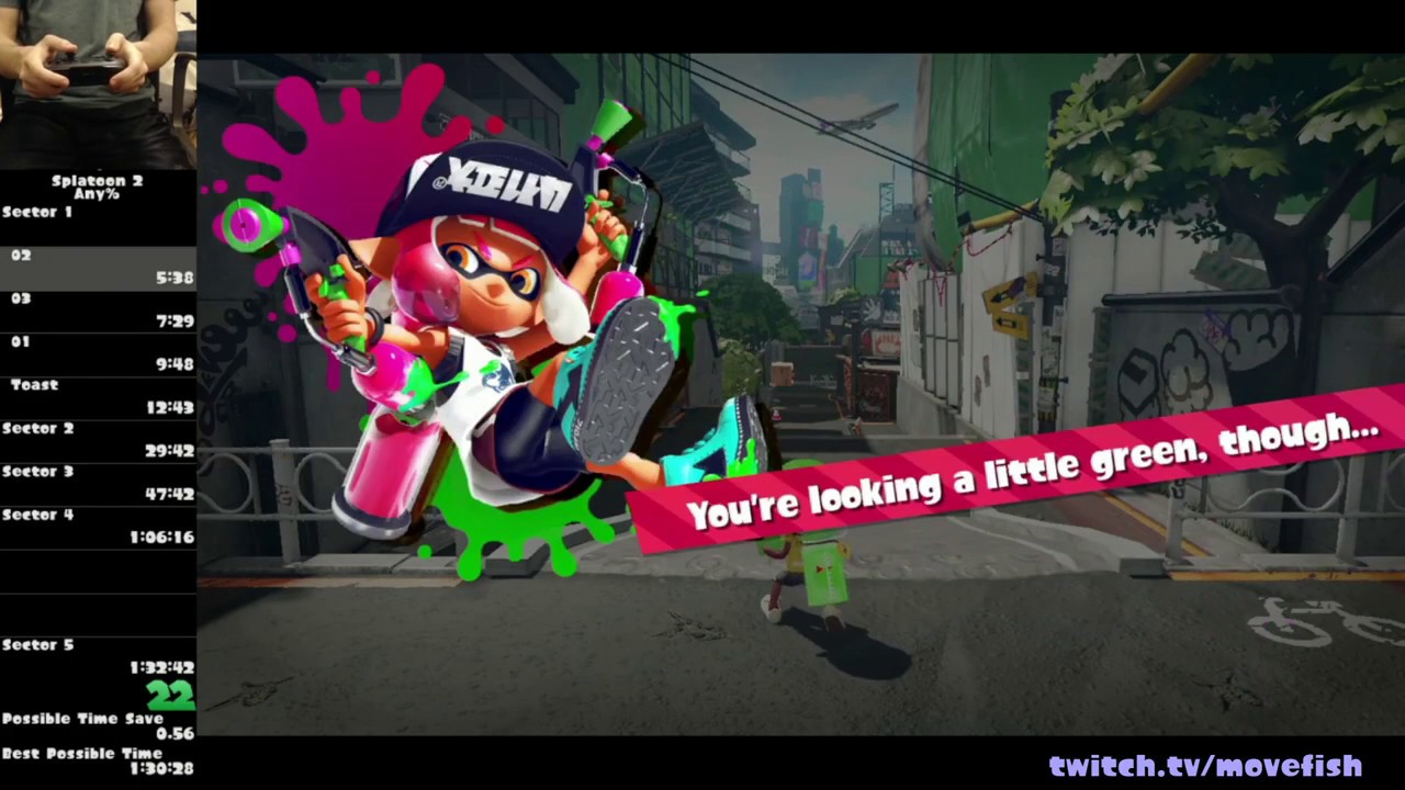 Splatoon 2 Any% Speedrun in 1:32:09