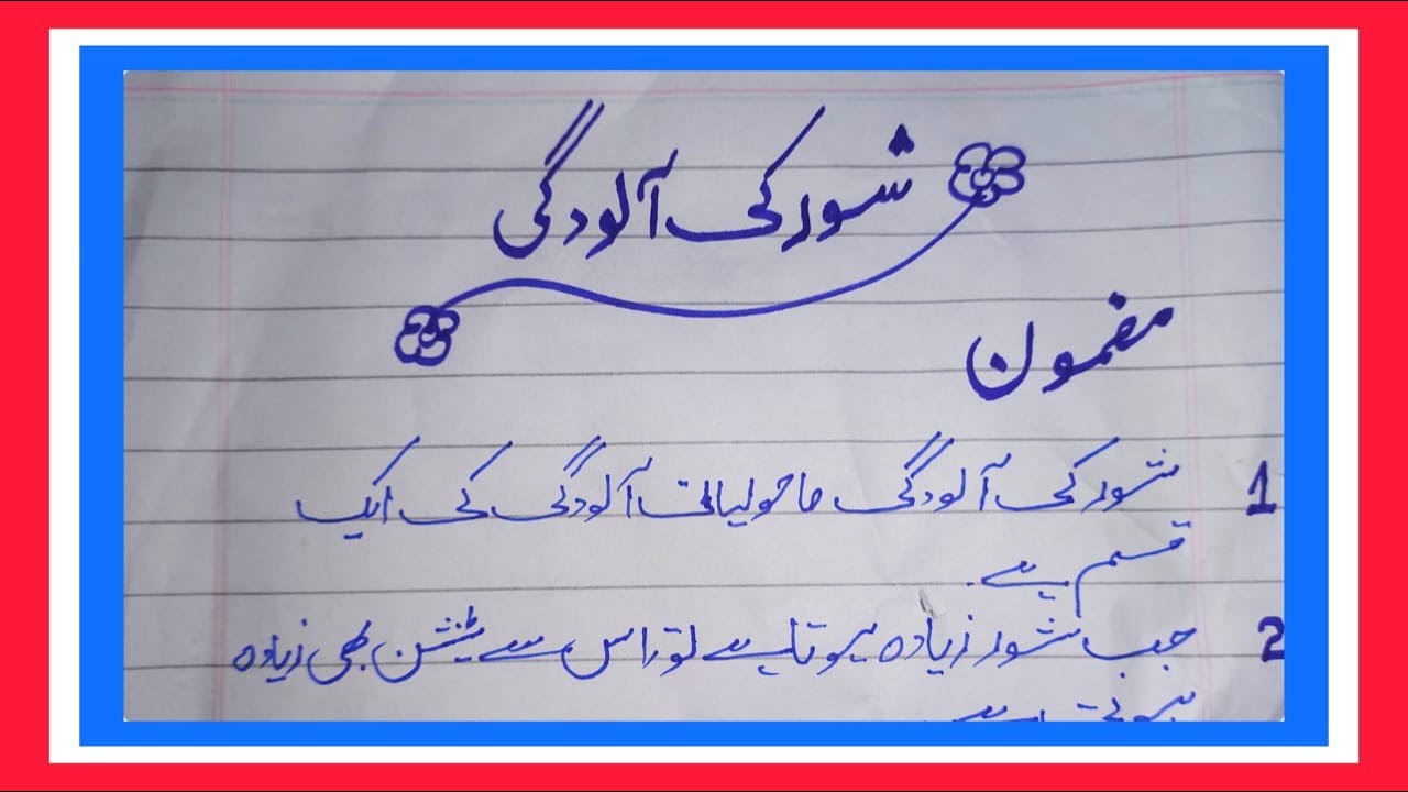 Essay on Noise Pollution in Urdu 10 Lines | شور کی آلودگی  | Shot Essay Urdu Hindi By Essay Home