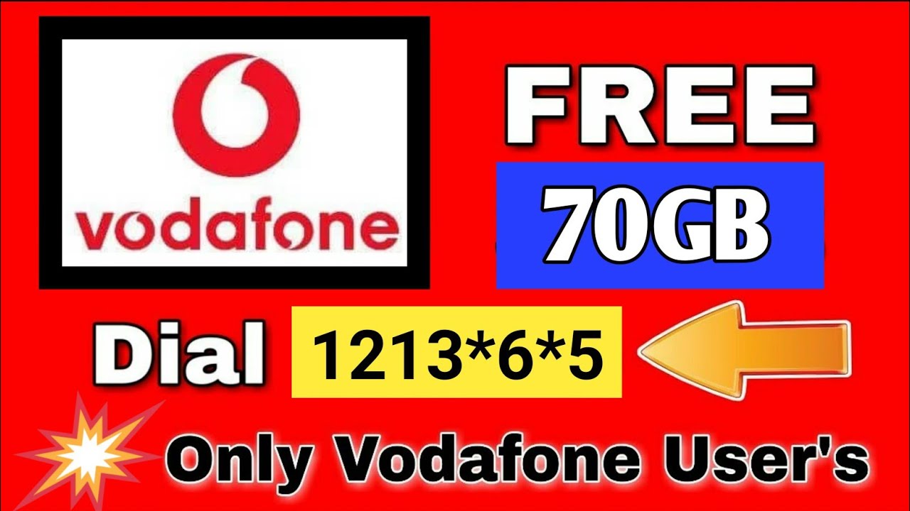 Vodafone Free 70GB 4G Data Offer 2020 | Vodafone Free Internet Trick | Vodafone Free Data Code 2020,