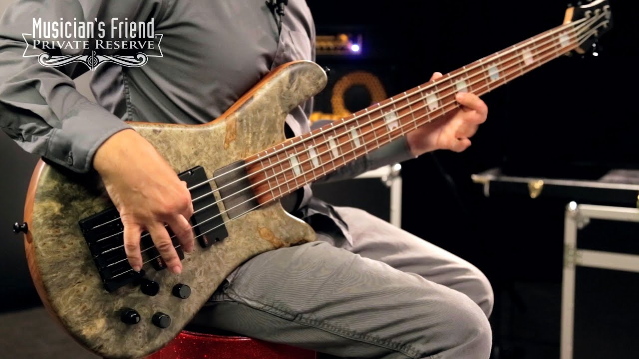 Spector USA NS-5H2-EX Buckeye Burl Top 5-String Bass Guitar