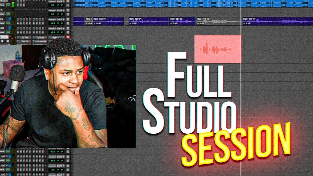 Full Studio Session: Back in the Studio… Knocking Out a Verse LIVE 😳🎶