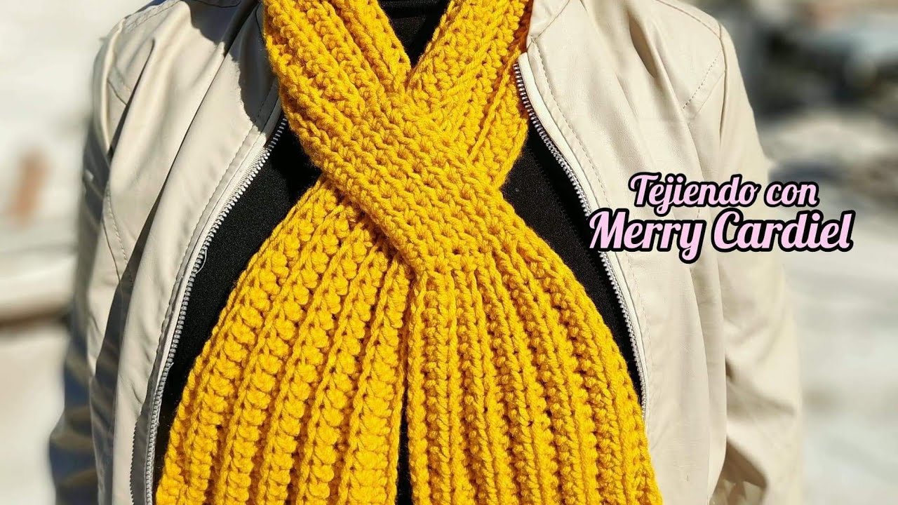 COMO TEJER FÁCIL Y RÁPIDO BUFANDA A CROCHET