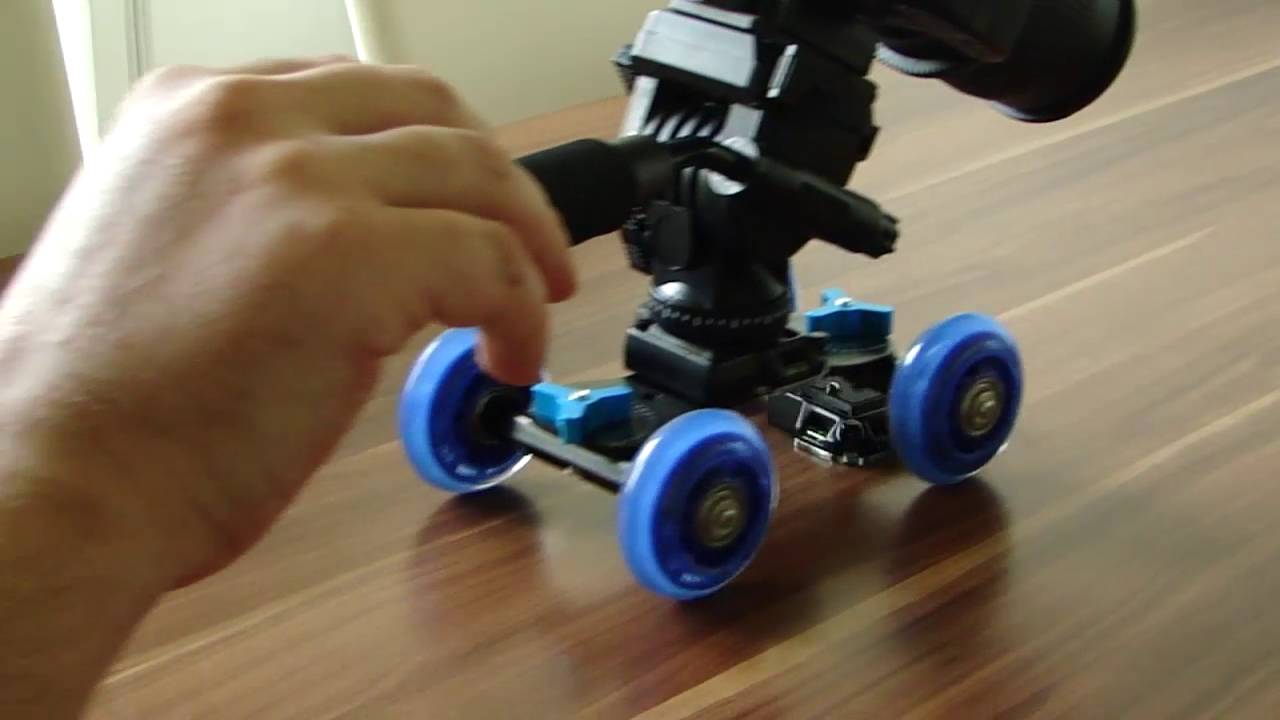 Mini Mute Flexible 4-Wheel Desktop Pulley Drift Rail Rolling Track Slider Dolly Car for DSLR Camera