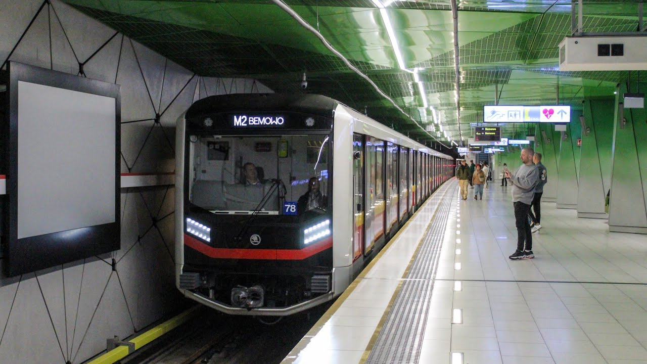 Przejazd: Škoda Varsovia #78 Metro Warszawskie - Linia M2