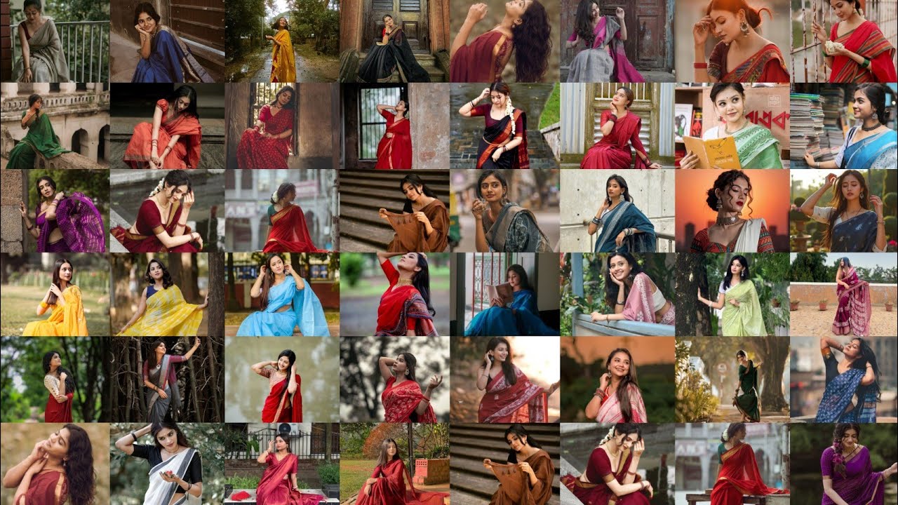 “60+ Saree Photoshoot Ideas 💃 | Unique Poses & Aesthetic Looks for Stunning Pics!”