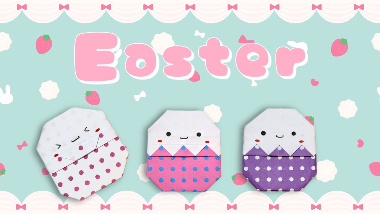 【折り紙】簡単！イースター たまごちゃんの折り方 Origami Easter Egg