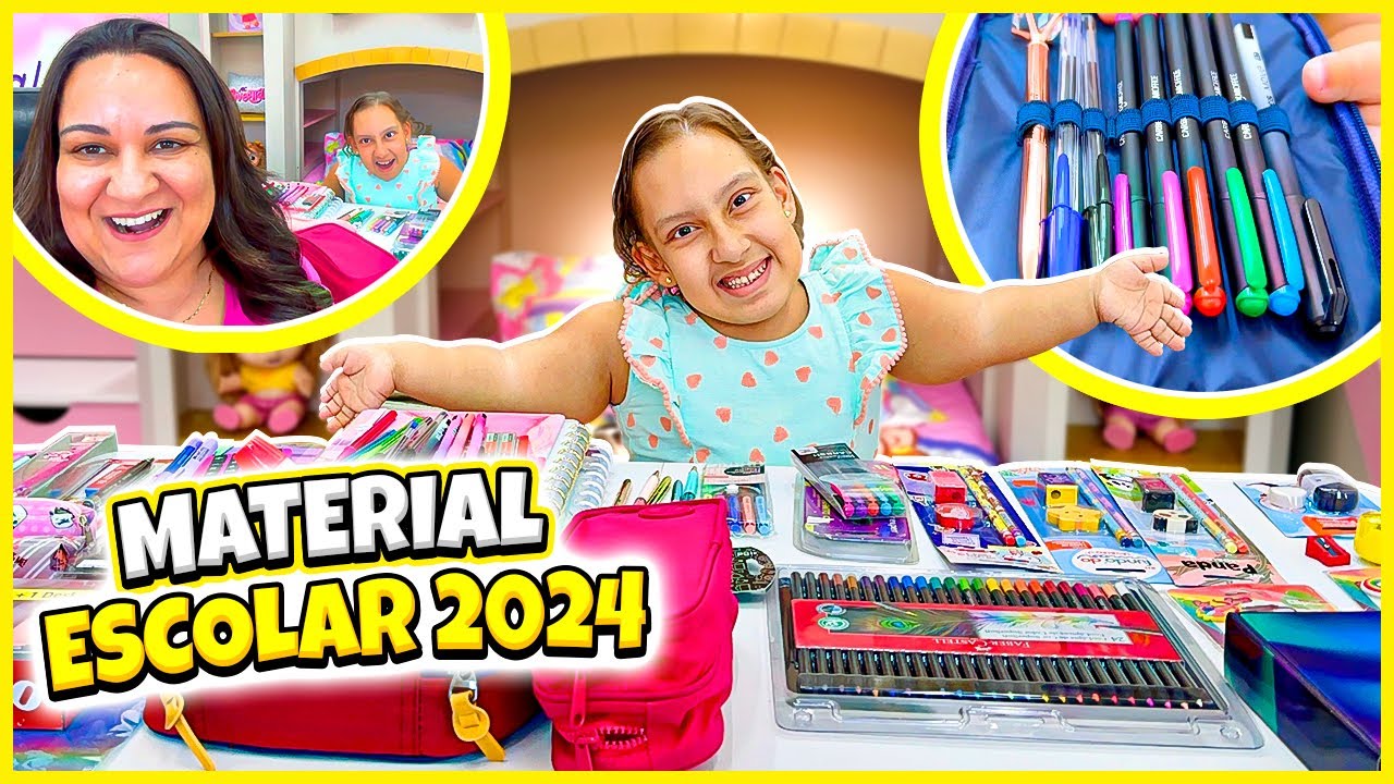 Organizando meu MATERIAL ESCOLAR 2024 - Maria Clara e Clau Santana