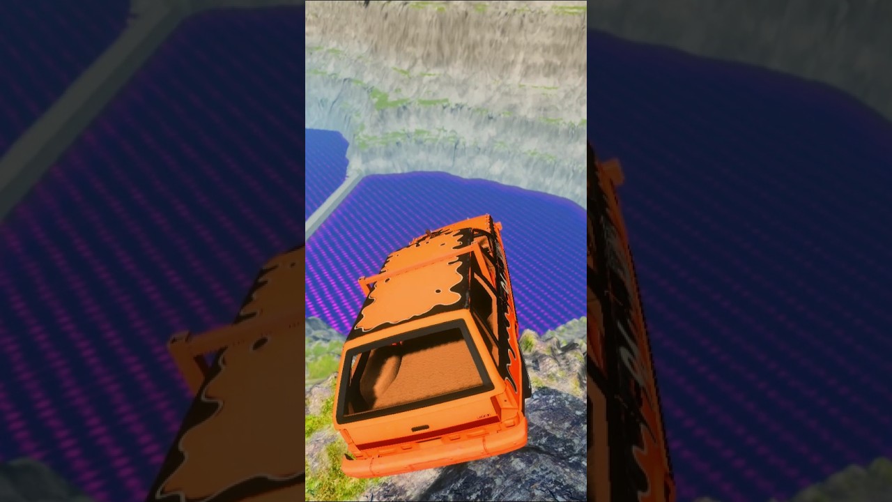 Cars vs Giant Lava Pit - BeamNG.drive #beamng #shorts #beamngdrive #automobile #usa #viral #brasil