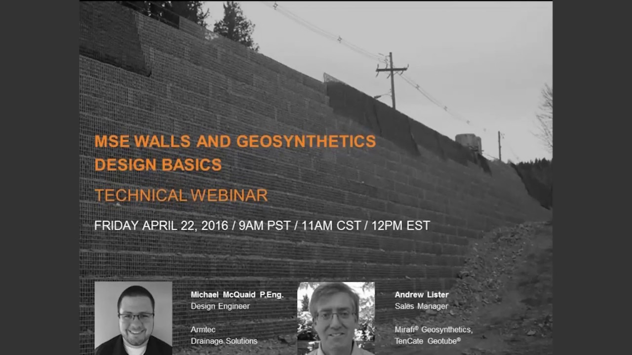 Geosynthetics & MSE Walls – Design Basics