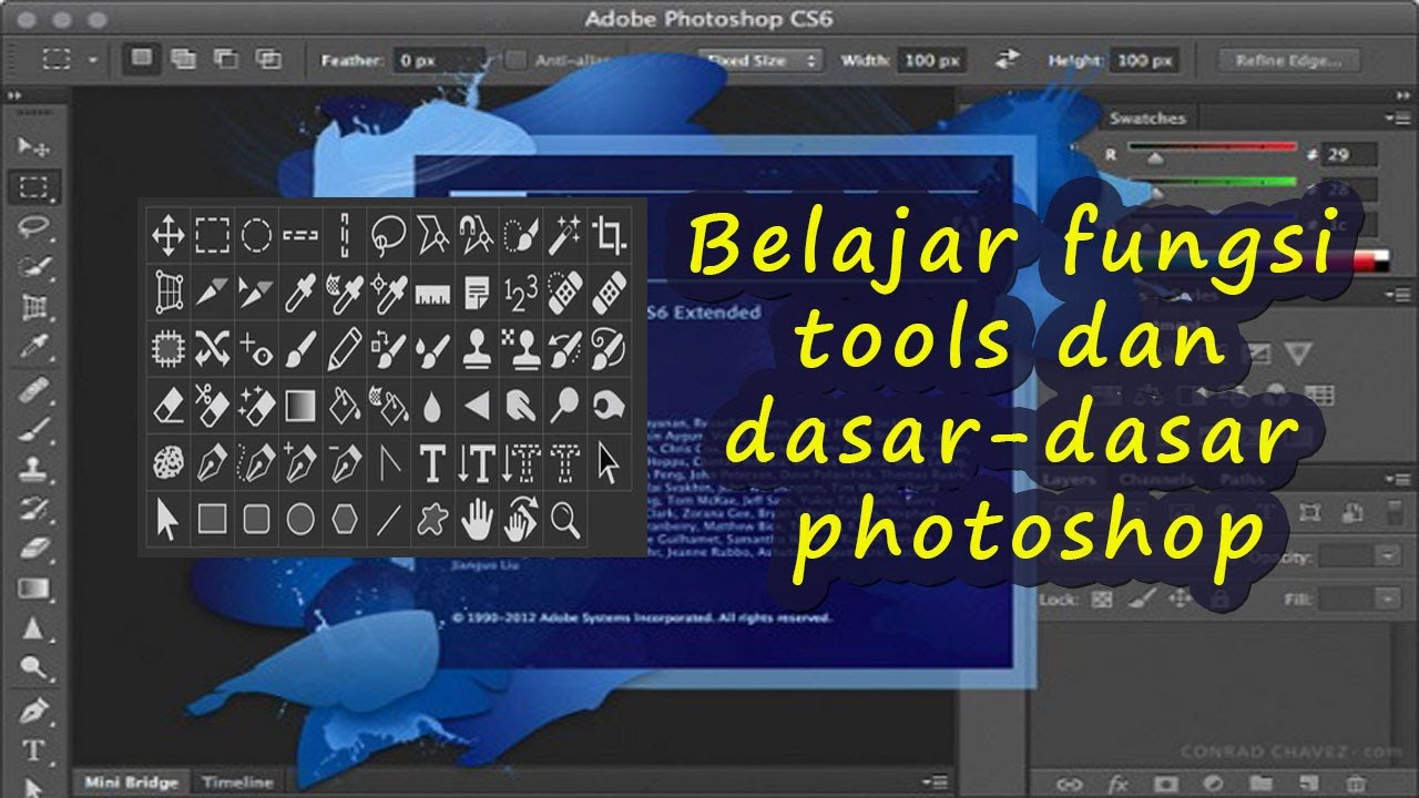 Tutorial dasar photoshop pemula dan belajar tools lengkap Part 1