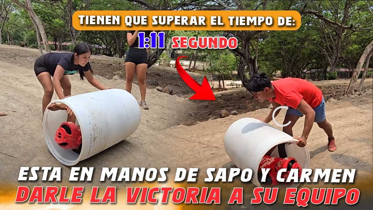 OTRO FINAL MUY REÑIDO, Sapo y Carmen tienen que superar el tiempo de su rival para ganar este juego