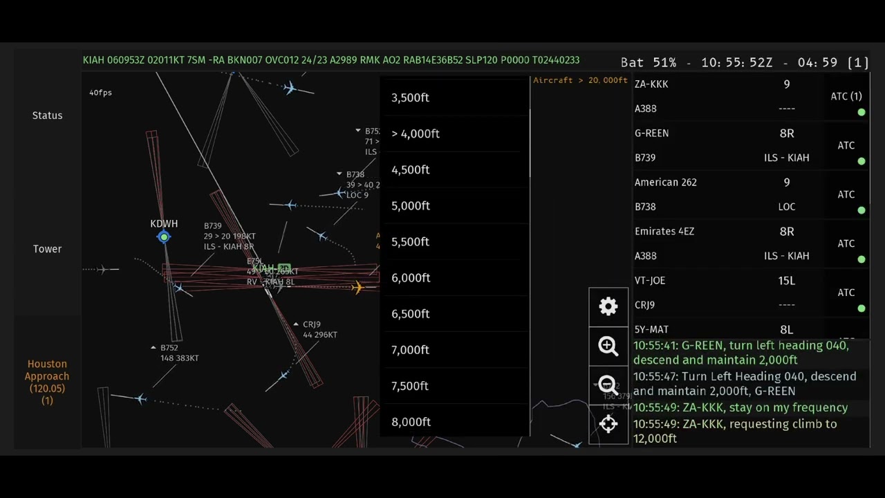 Infinite Flight ATC - Houston Approach | Expert Server