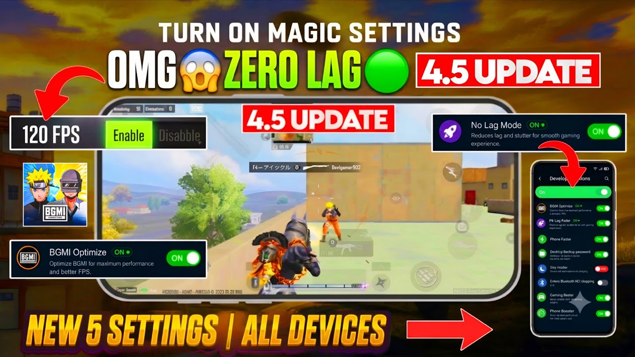 4.5 UPDATE⚠️YOUR BGMI *LAG* BECAUSE OF THIS!📱⚙️LAG PROBLEM FIXED IN 60 SECONDS, LOW & HIGH DEVICE