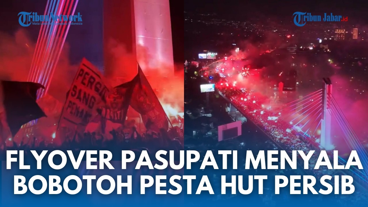 BOBOTOH BERPESTA! Rayakan Ulang Tahun ke-93 Persib Bandung di Flyover Pasupati