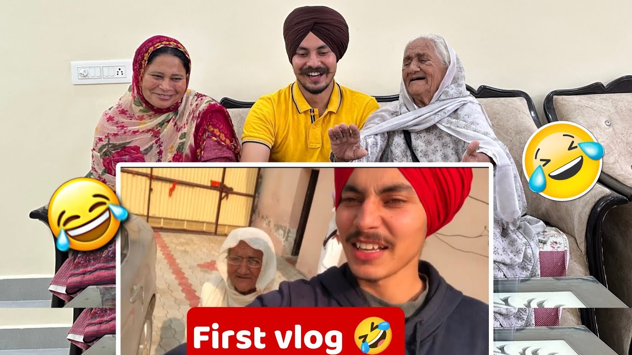 ਆਜੋ ਦੇਖੀਏ ਸਾਡਾ ਸਭ ਤੋਂ ਪਹਿਲਾ ਵਲੋਗ | ਬੇਬੇ ਨੂੰ ਹਰਮਨ ਦਾ ਮੂੰਹ ਦੇਖ ਕੇ ਆਇਆ ਬਹੁਤ ਹਾਸਾ🤣 #harmankhosa #funny 