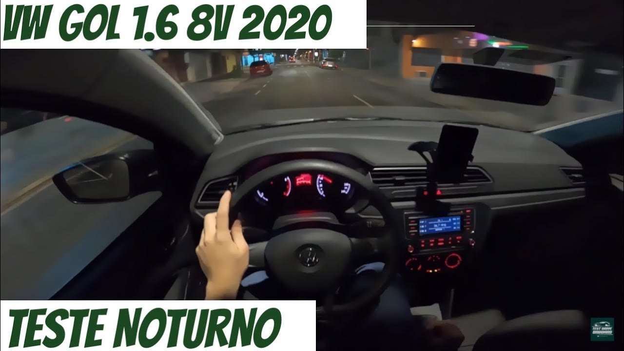 VW GOL 1.6 8V 2020 | TESTE NOTURNO