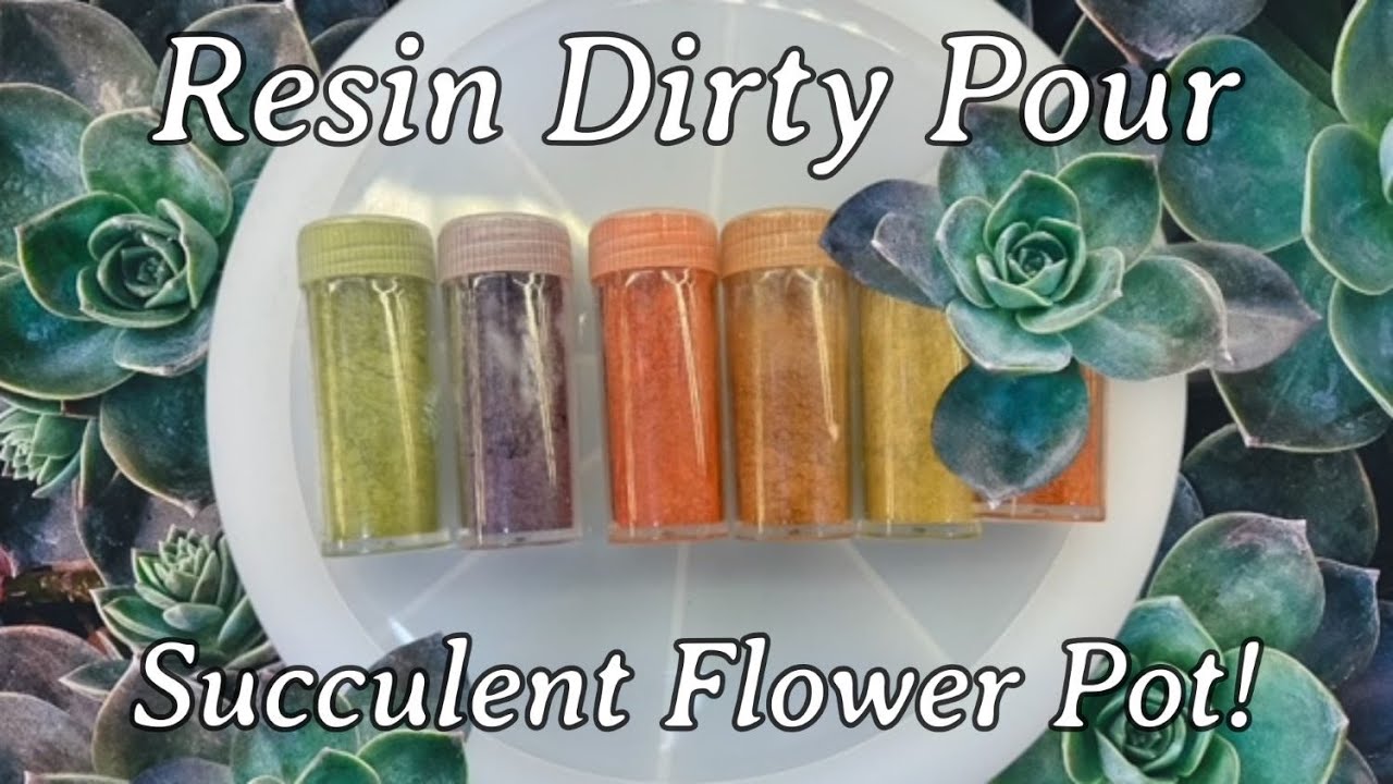 #375 Resin Dirty Pour - Mica Powder Earth Tones For A Succulent Flowerpot