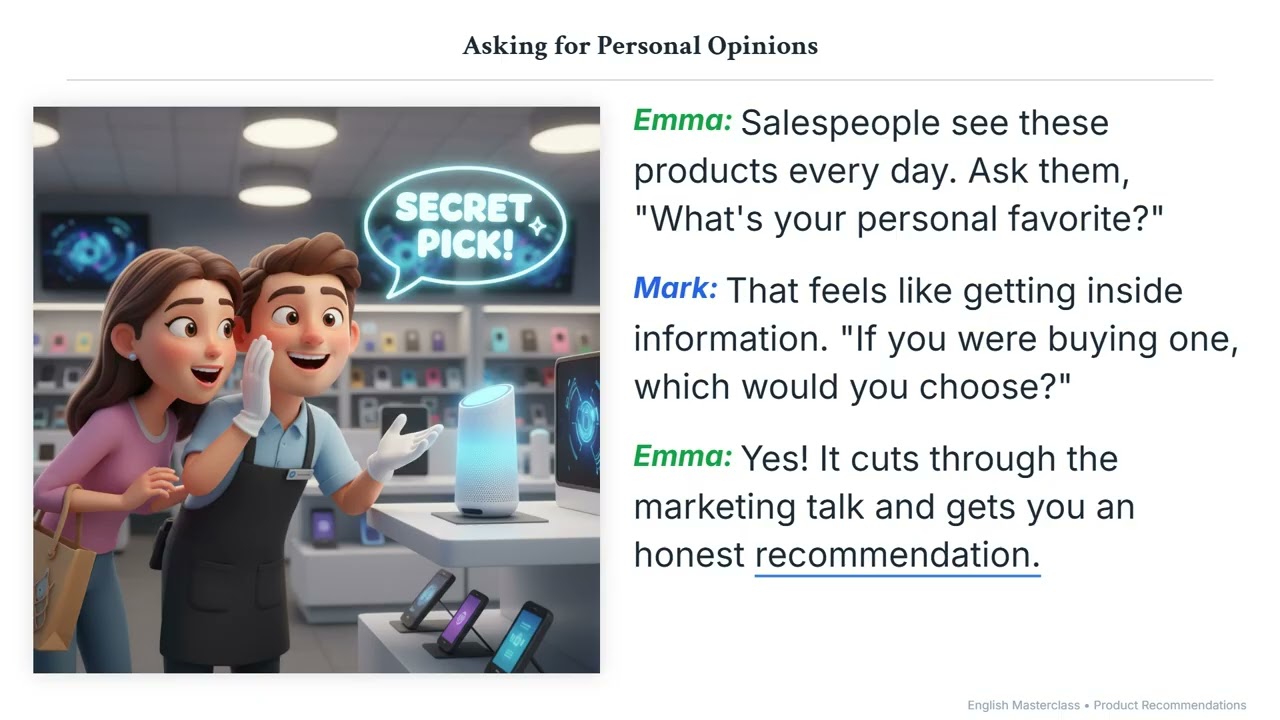 How to Ask for a Product Recommendation in a Store
