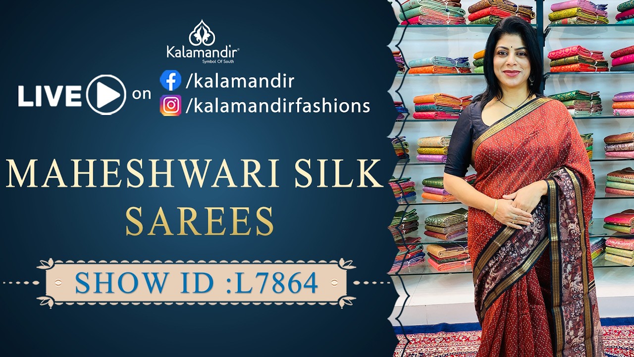 Maheshwari Silk Sarees - Special Price | WhatsApp Number 9852 9852 99 | Kalamandir Sarees LIVE