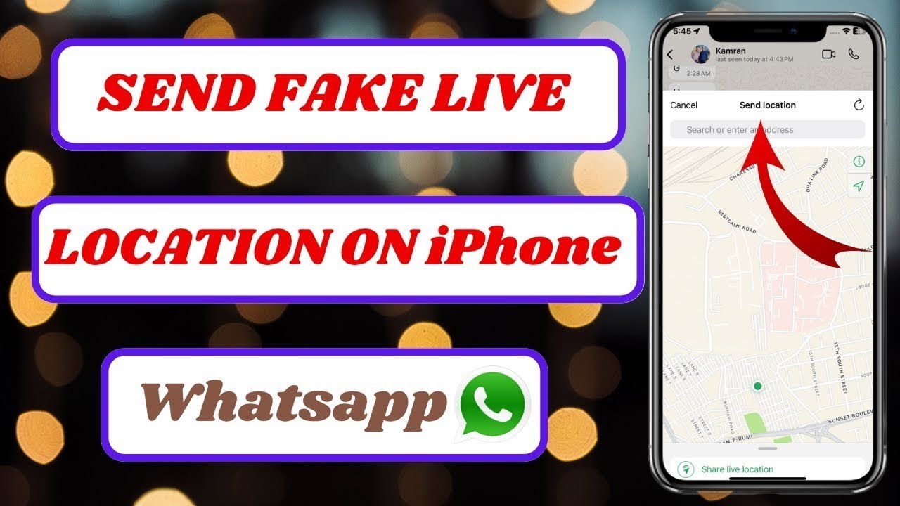 Как отправить поддельное текущее местоположение в WhatsApp iPhone|Как отправить поддельное текуще...