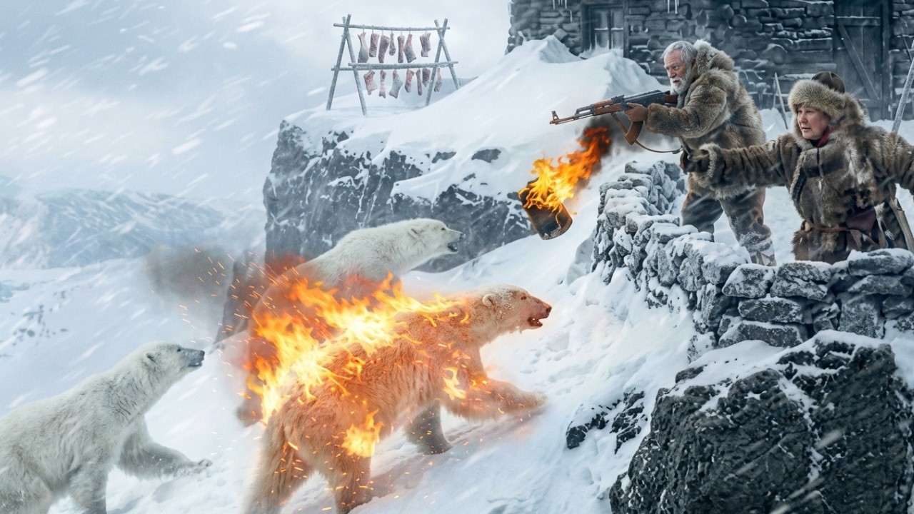 Wolves Attacked Our Meat Rack at −71°C — AK-47 & Torch Held the Line