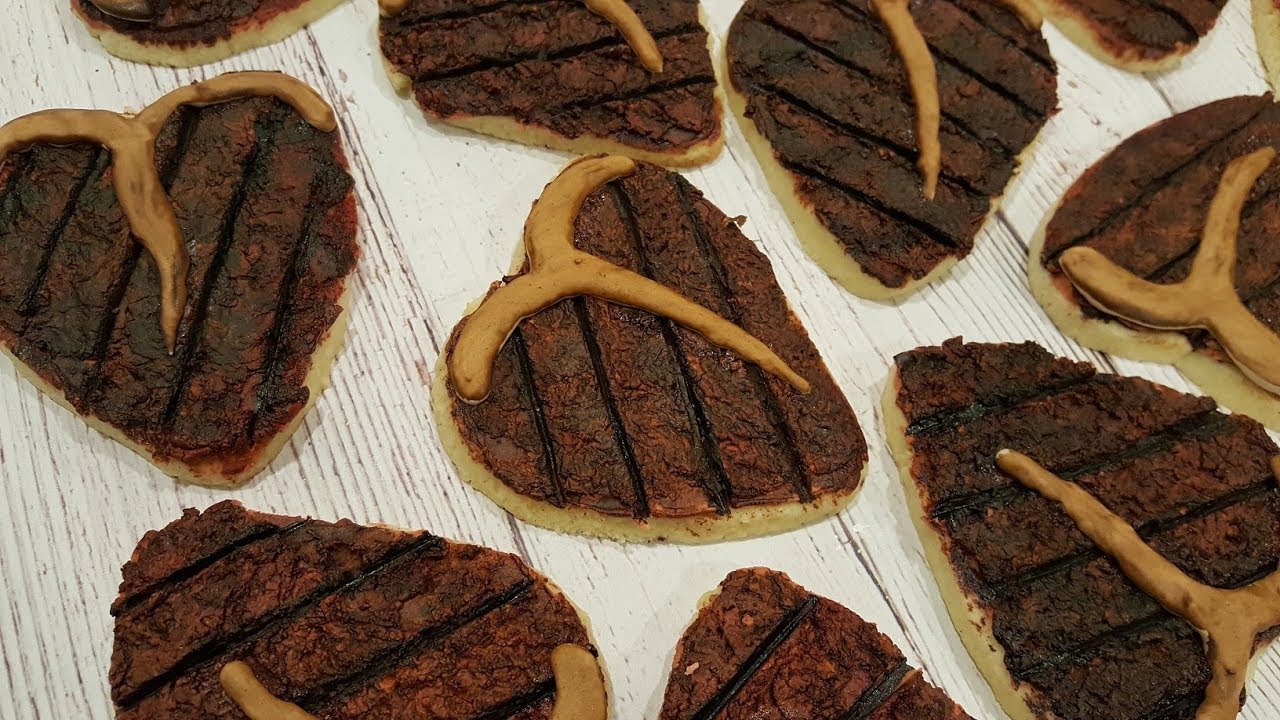 Grilled T-Bone Steak Sugar Cookies on Kookievision by Sweethart Baking Experiment