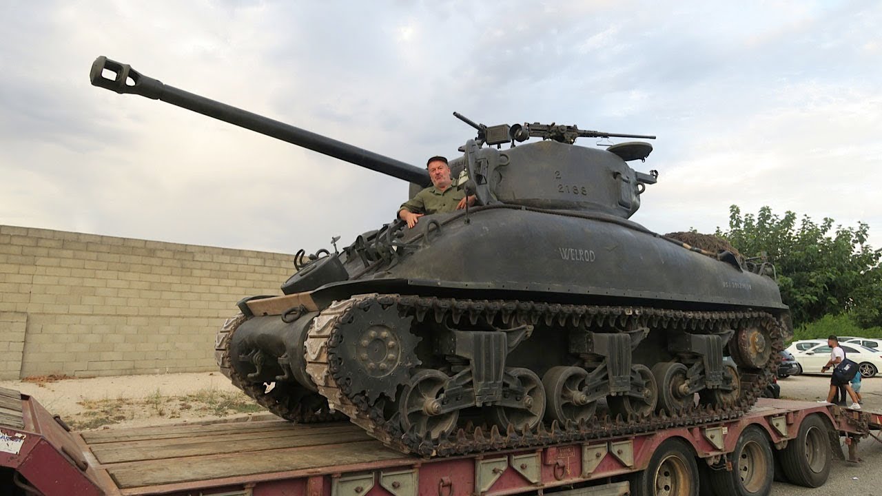 Riding a Sherman M4A1 (76) W