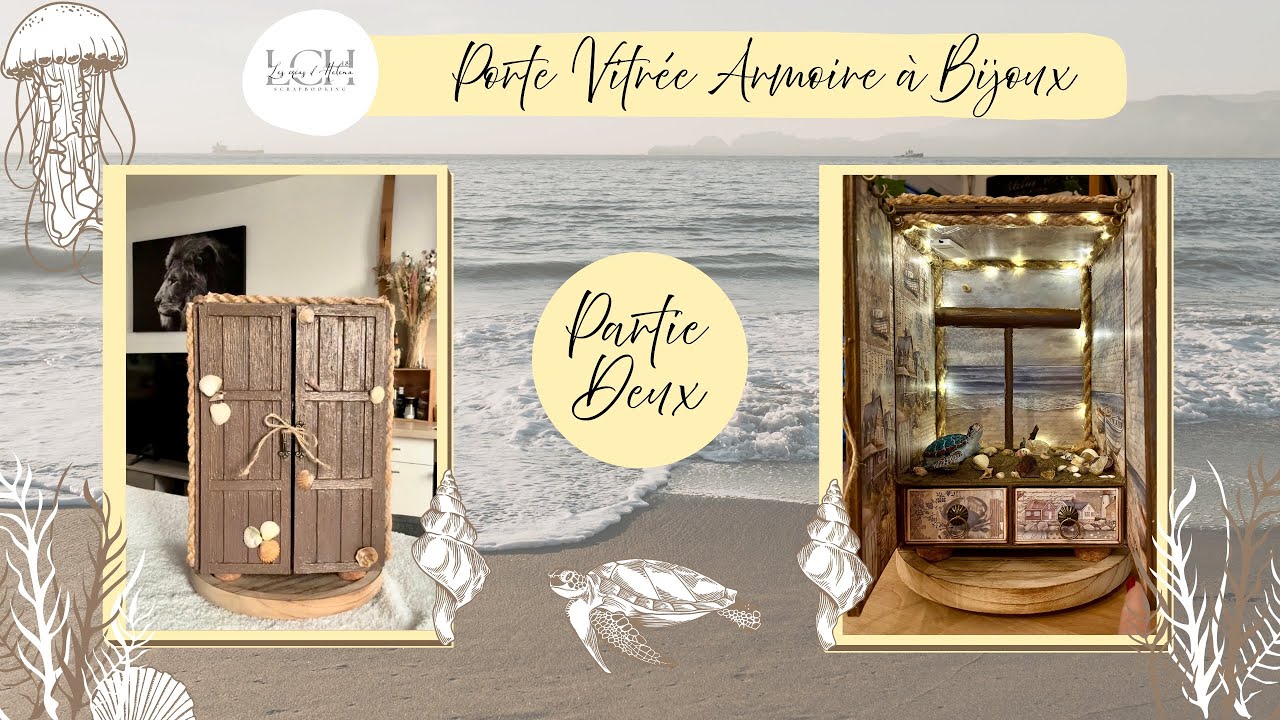 💎💍 TUTO PORTE VITRÉE PARTIE 2 SCRAP ET CARTONNAGE ARMOIRE A BIJOUX 💍💎