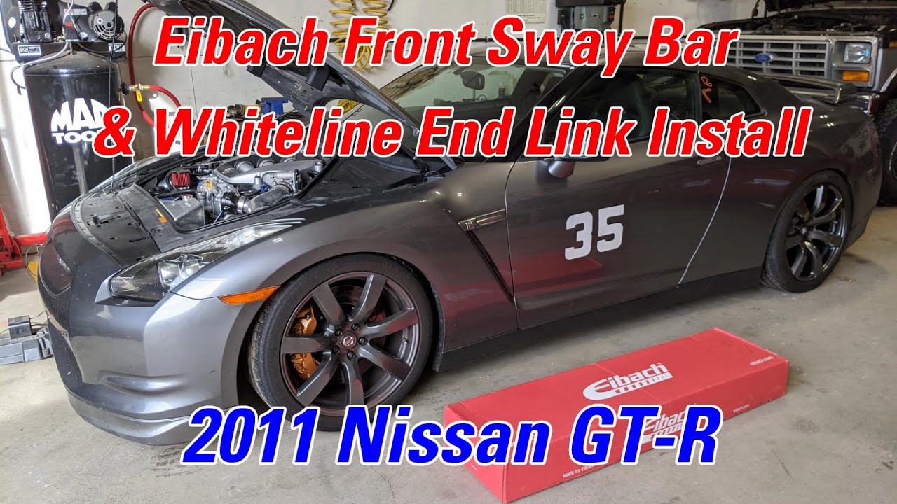 R35 GT-R - Front Eibach Sway Bar and Whiteline End Link Install