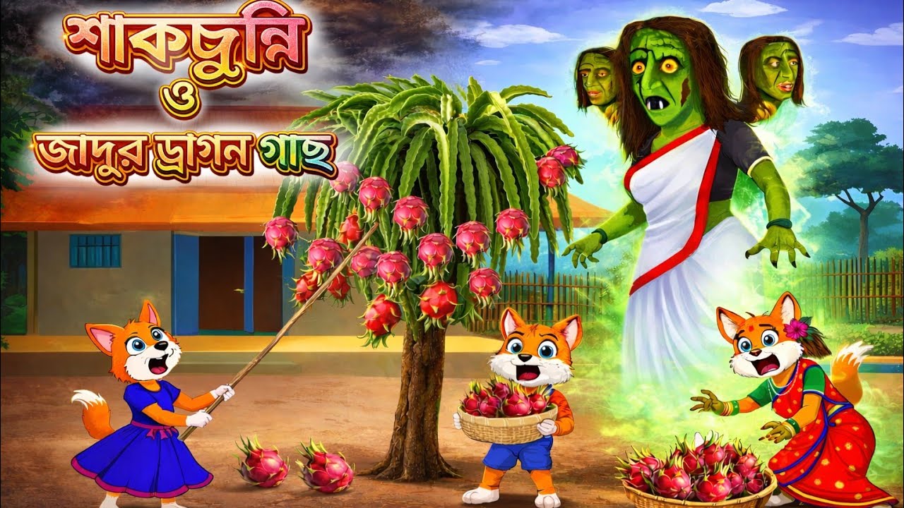 শাকচুন্নি ও জাদুর ড্রাগন গাছ | shiyaler cartoon Jadur Dragon Gach | Bangla Cartoon | Rupkothar Golpo