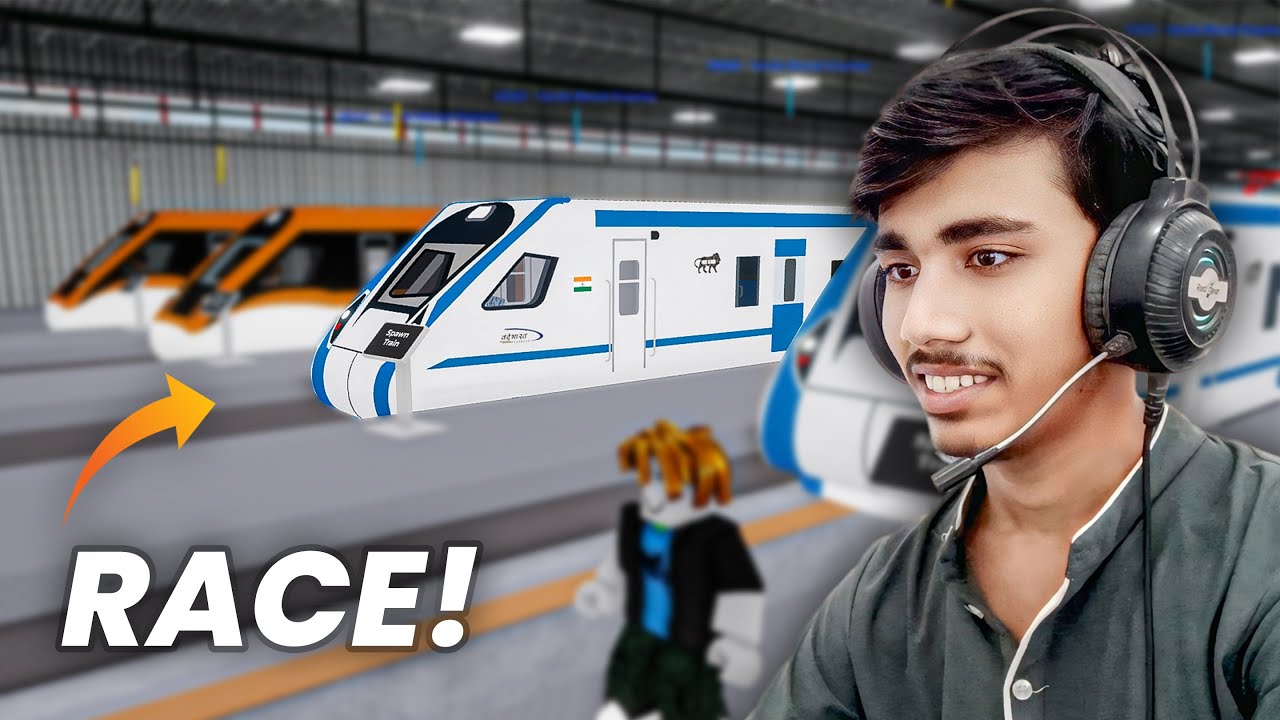 We Did Vande Bharat Race In Epic Rails of India | Roblox | Indian Train Game |  Anand Plays
