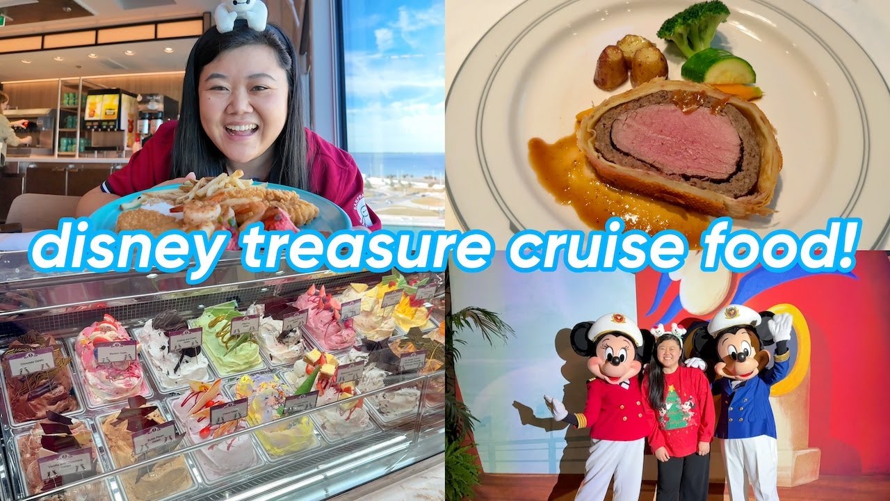 eating on disney's NEWEST cruise ship! 🛳✨ DISNEY TREASURE room tour, dining, activities | VLOGMAS 13