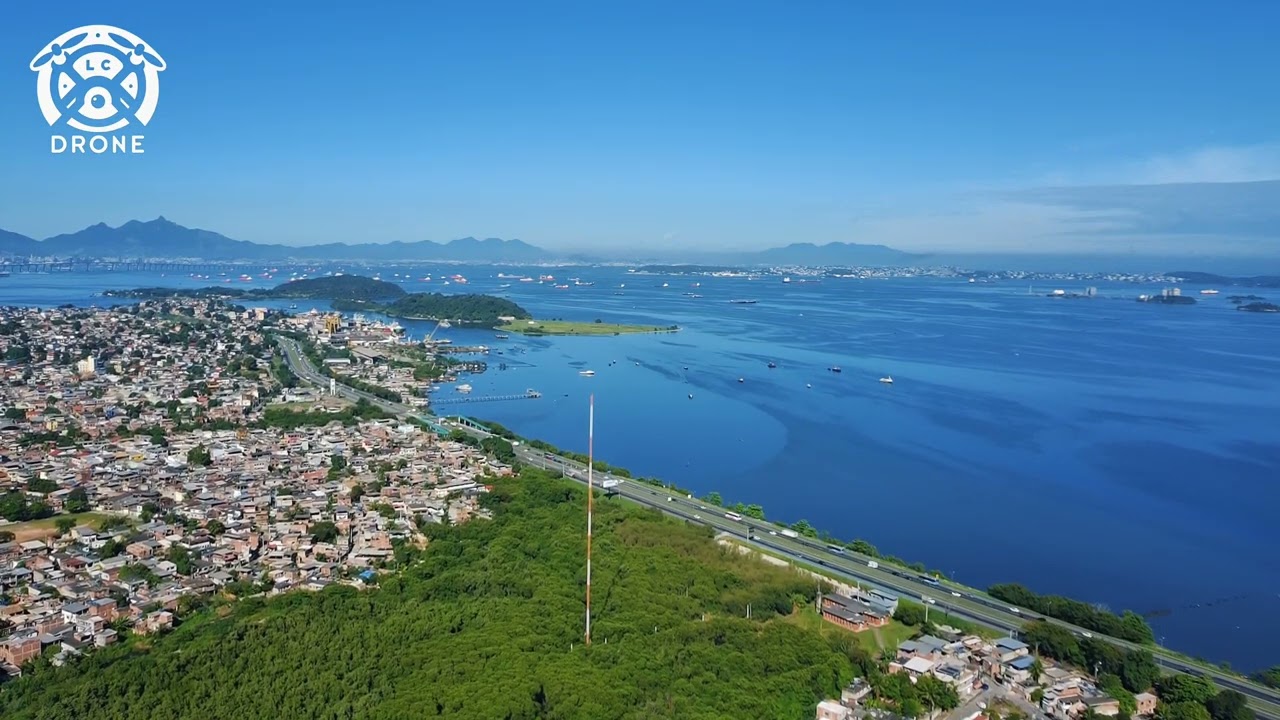 Voo Drone: São Gonçalo Shopping; Praia das Pedrinhas; Br101 Vista Ponte Rio Niterói - DRONE 4k