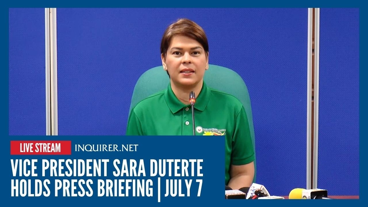 LIVE: Vice President Sara Duterte holds press briefing | July 7