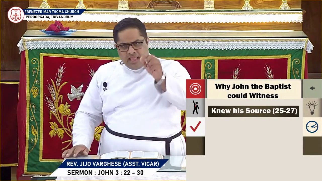 | REV. JIJO VARGHESE | SUNDAY SERMONS |28 JUNE 2020| DISCIPLESHIP:CALLING FOR WITNESS |JOHN 3:22-30|