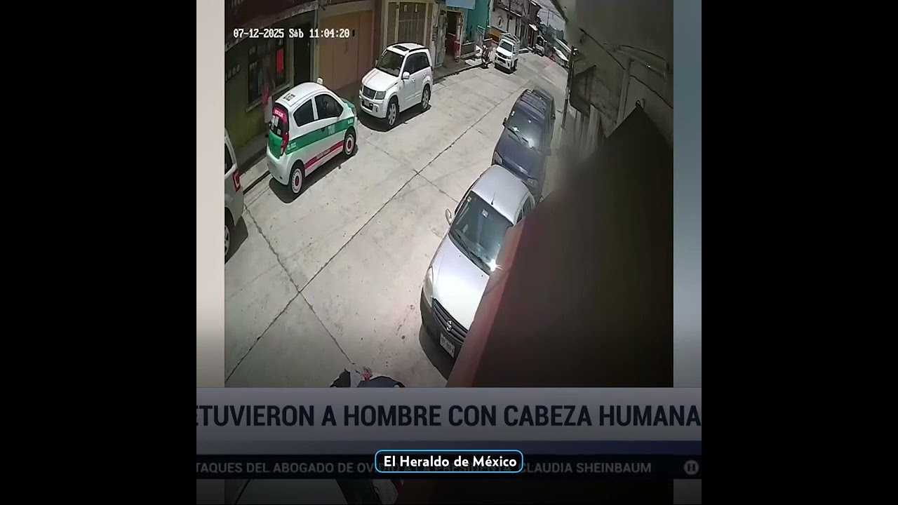 &iexcl;Como si nada! Detienen a hombre que caminaba con una cabeza humana en calles de Coatepec, Veracruz