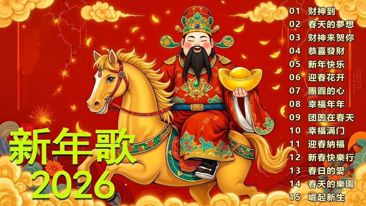 🏆No 1《傳統》🏮賀歲金曲🍊【CNY】新年群星传统贺岁专辑🏮财神到我家 // 花开富贵来 // 普天同庆福满堂