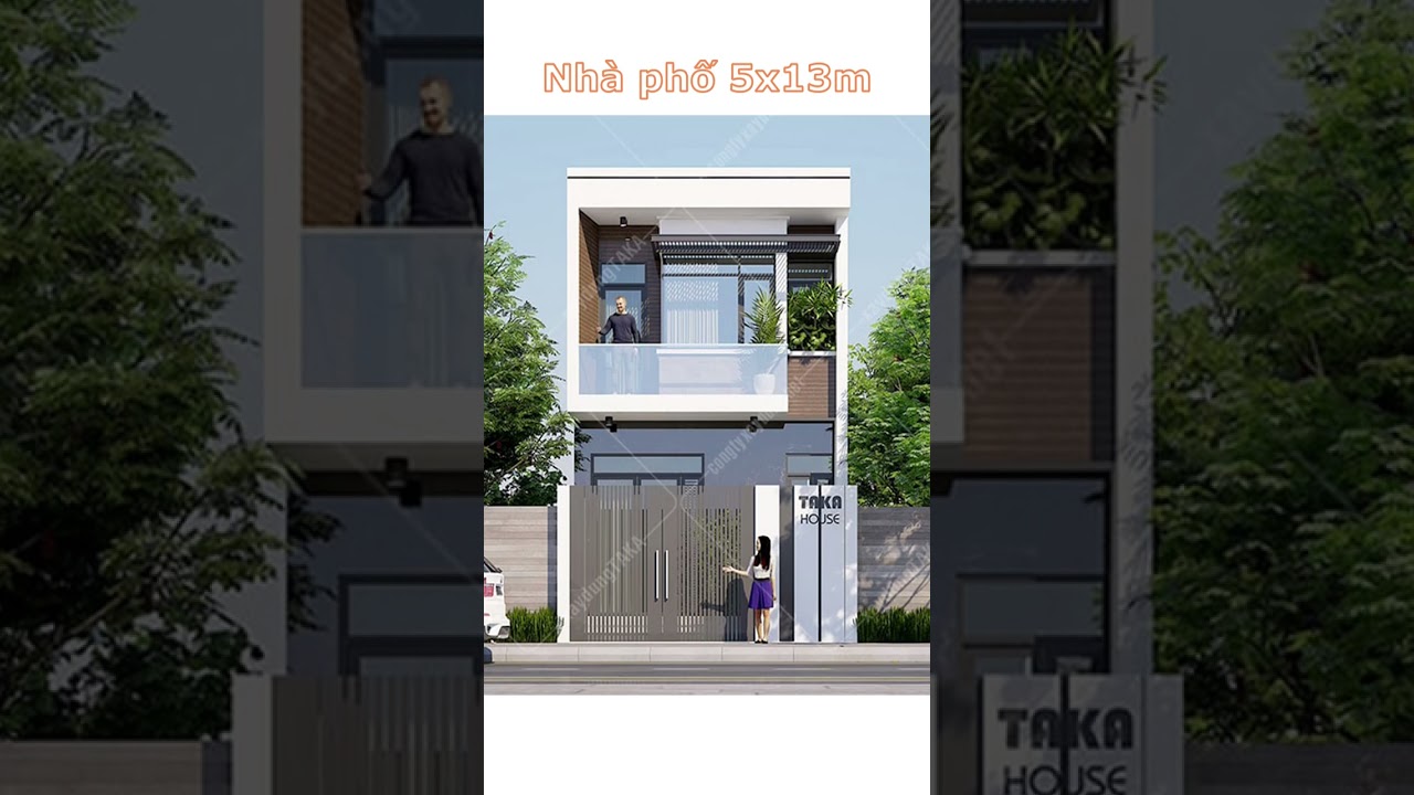 Mẫu nh&agrave; ống 2 tầng 5 x13m ● NO-47