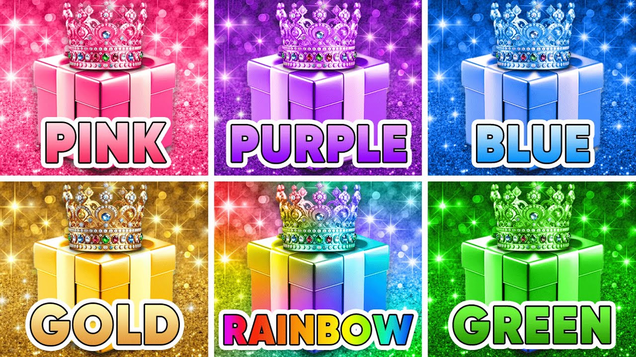 Choose Your Gift...! Pink, Purple, Blue, Gold, Rainbow or Green 💗💜💙⭐🌈💚 How Lucky Are You? 😱