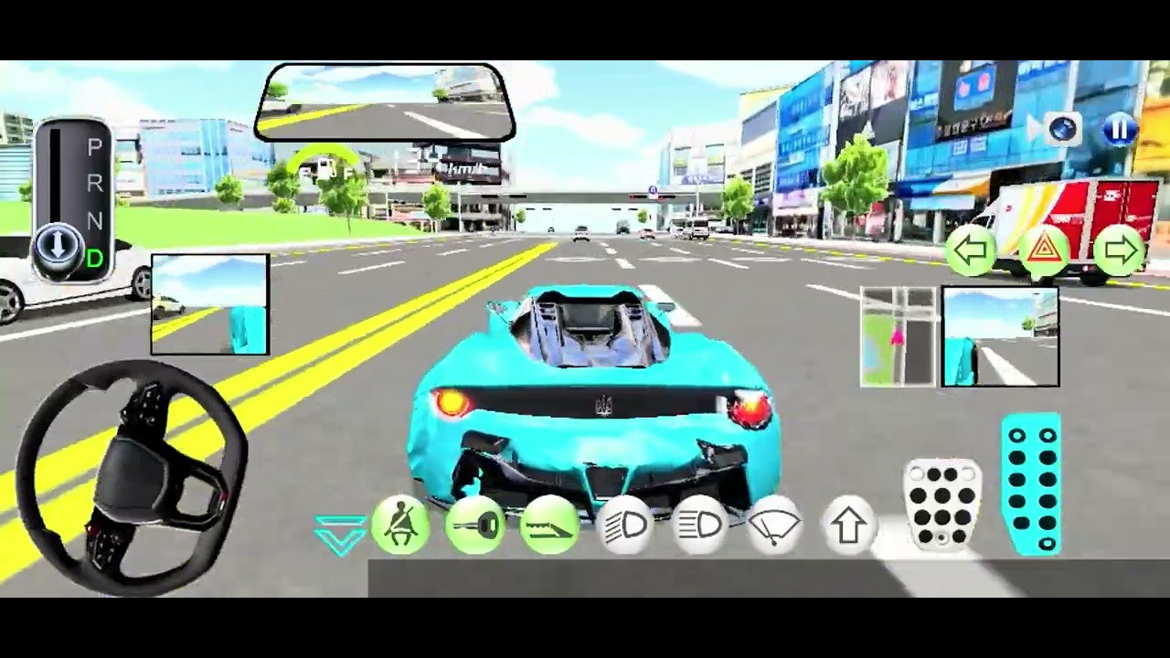 ew  Blue Crashed Car Stuck In Parking Garage-3D Driving Class—Car Game—3D Driving Class  #cargame 